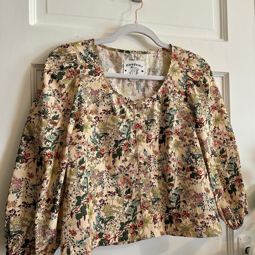 NEW MEADOWS Floral Blouse,‎ Sz S - Picture 4 of 13